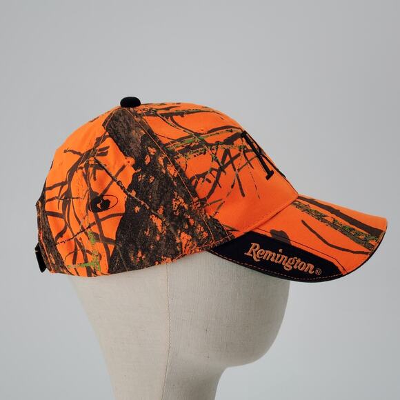 Remington Orange Camo Strapback Baseball Hat Cap - Picture 2 of 7